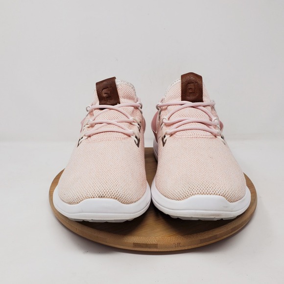 Footjoy Golf Shoes Womens 9 M Flex‎ Coastal Pink Lace Up Sneaker Spikeless - Picture 3 of 12